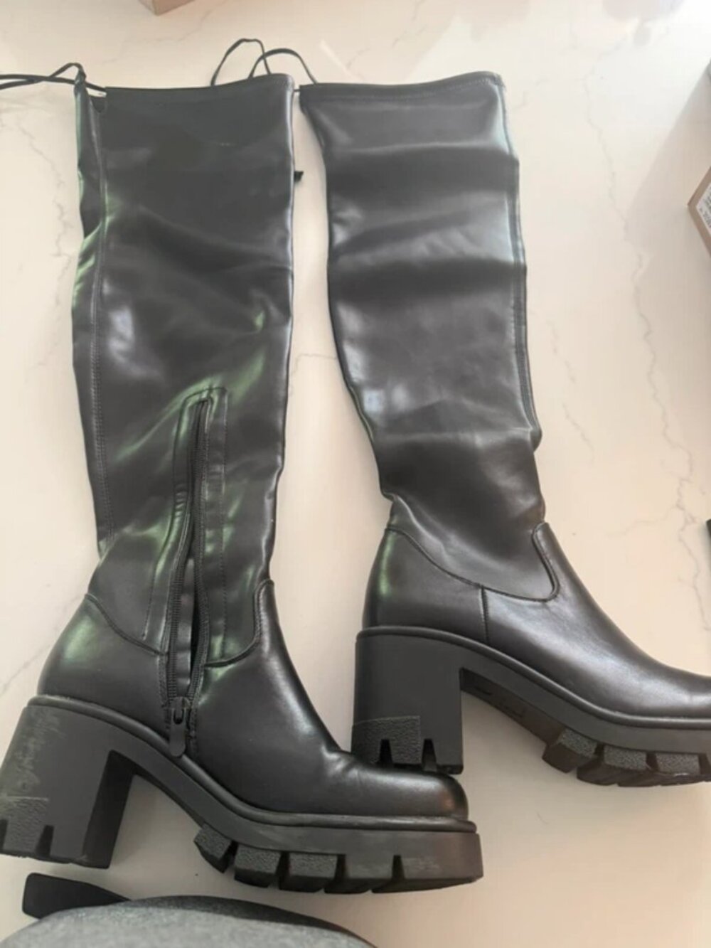 Women Thigh High Boots Platform Over Knee sz 7